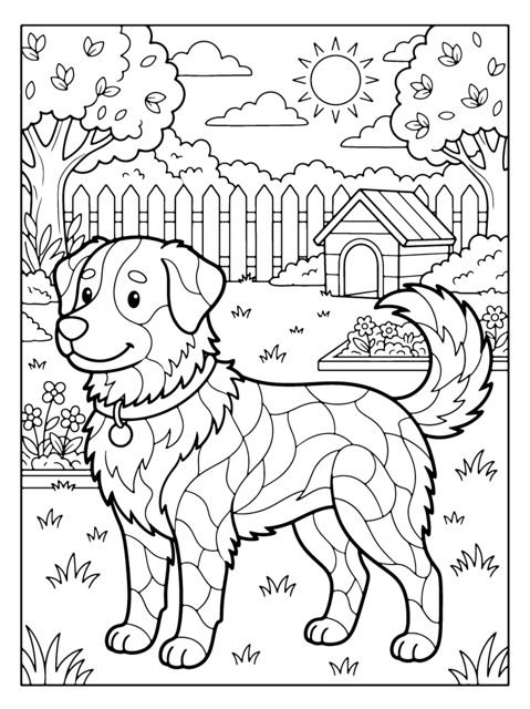 Ausmalbild: Hund